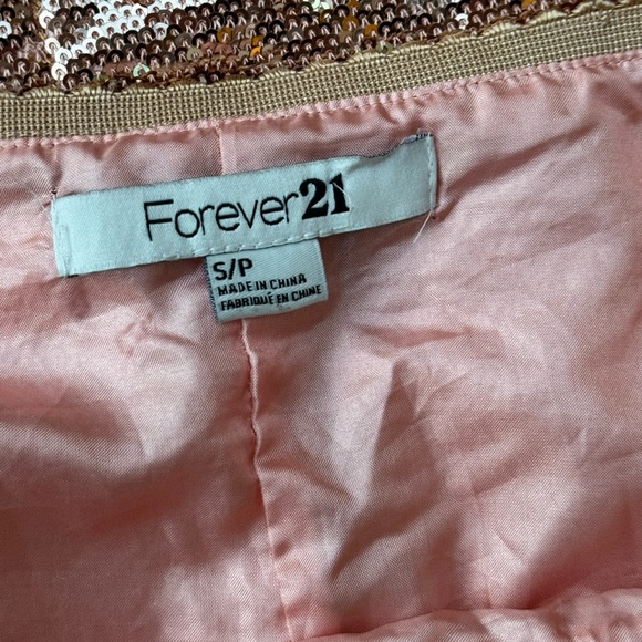 True Sequence MINI Skirt Size Small champaigne coloring Vintage 21 - Picture 7 of 11